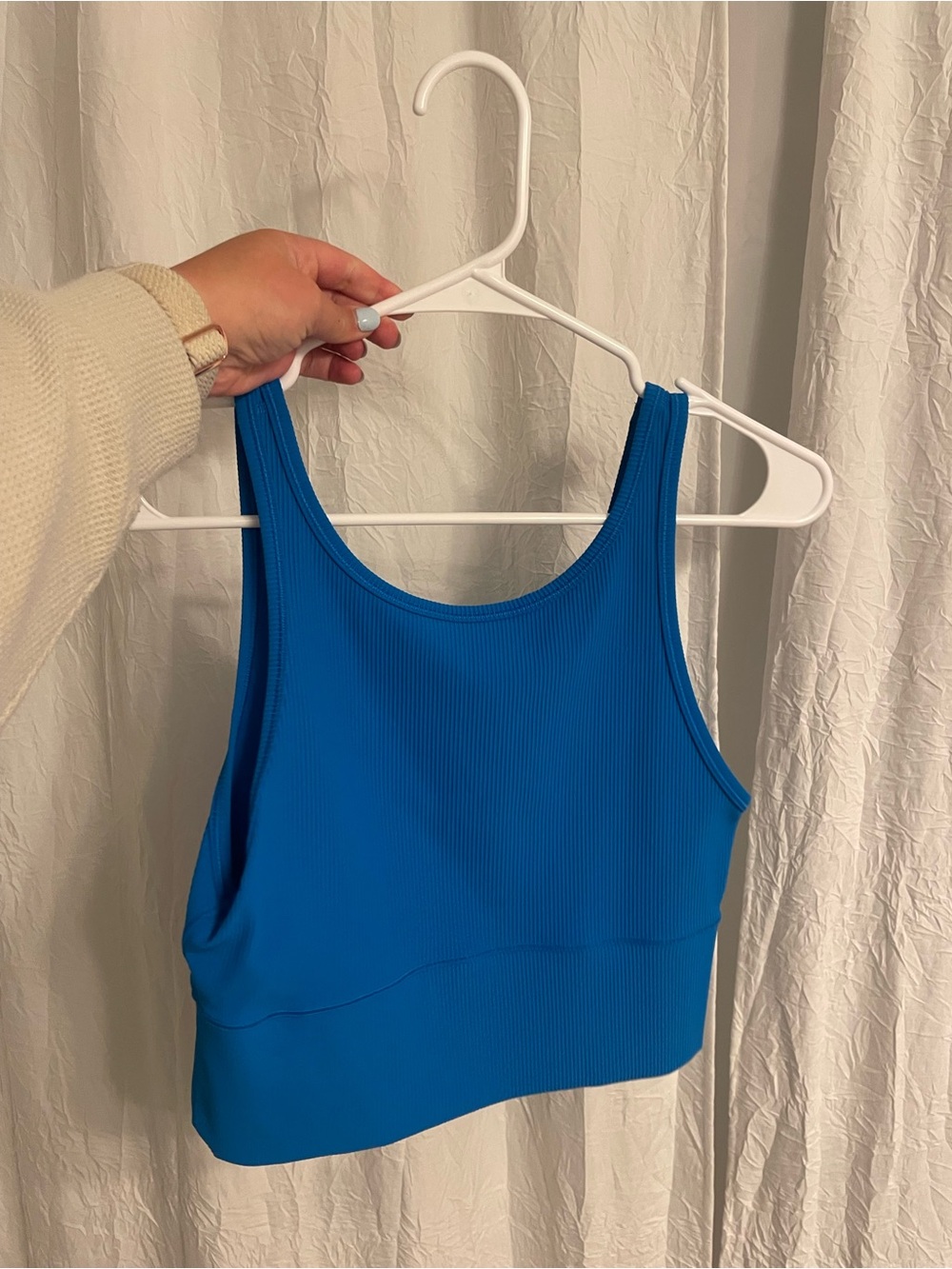 lululemon athletica Blue Ribbed Tank Top